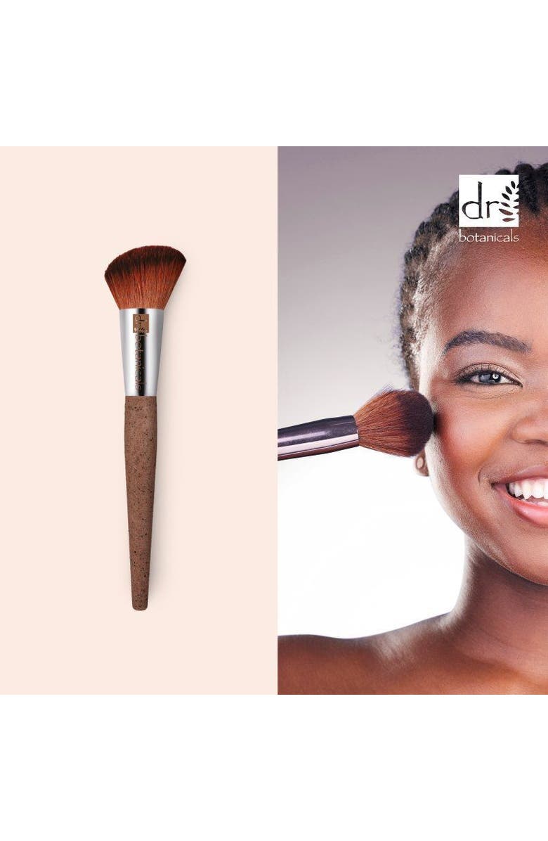 DR BOTANICALS Coffee Ground Blush Brush for Anti-Aging, Brightening, Alternate, color, White