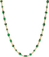 BY ADINA EDEN Colored CZ Multishape Tennis Style Necklace
