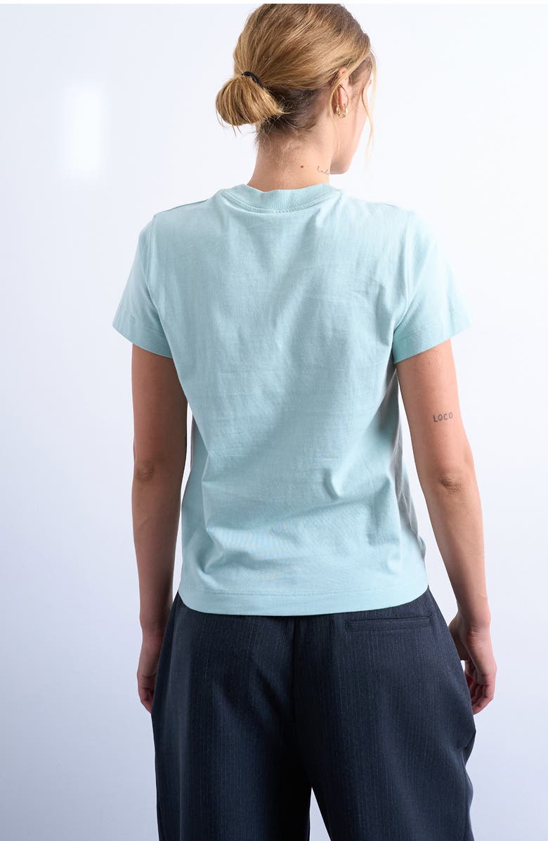 Topshop Boxy Cotton T-Shirt, Alternate, color, Medium Blue