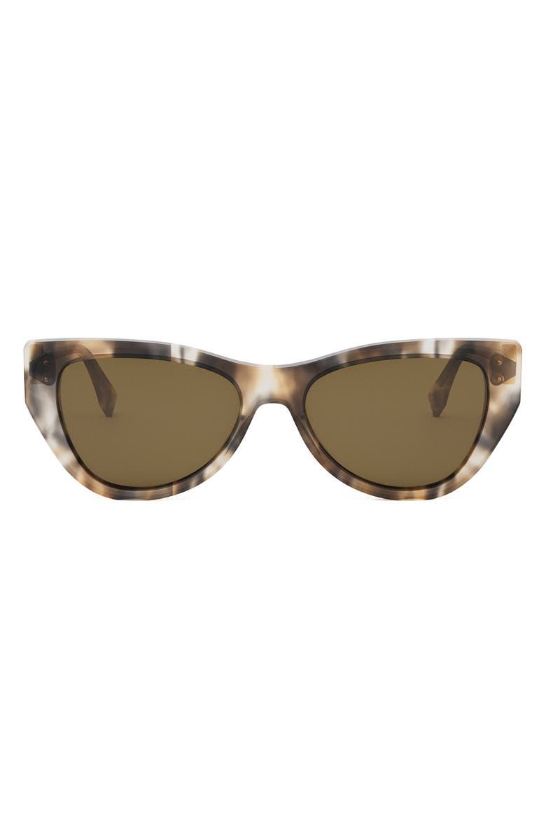 Fendi 'Fendi Diamonds 54mm Cat Eye Sunglasses, Main, color, Havana/ Other / Brown