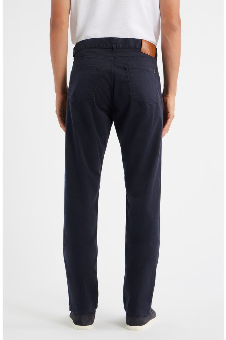 Regular Fit 5-Pocket Cotton Stretch Twill Pants, Alternate, color, NAVY