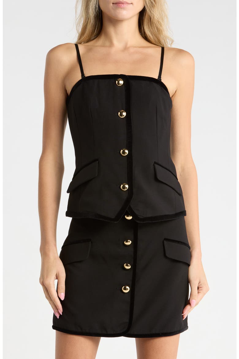 Cambrie Bustier Top, Alternate, color, BLACK