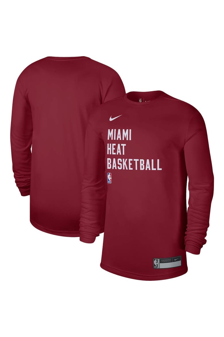 Unisex Nike Red Miami Heat 2023/24 Legend On-Court Practice Long Sleeve T-Shirt, Main, color, Red
