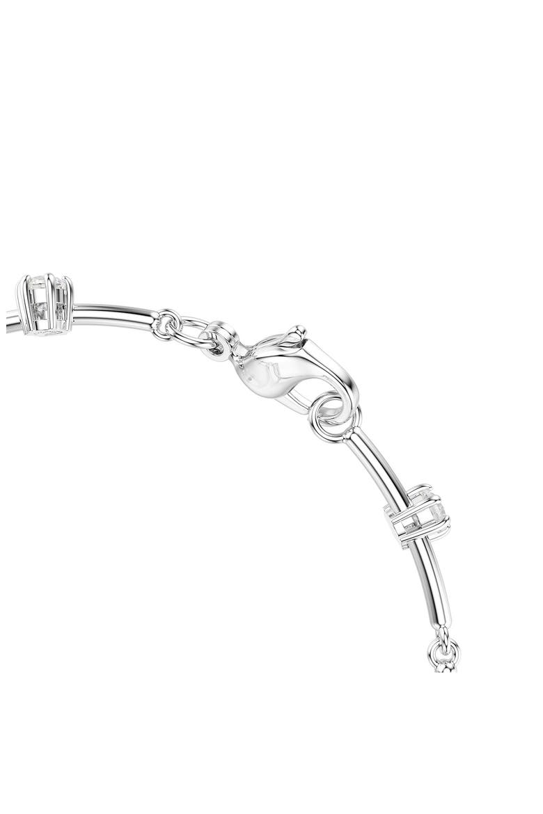 Constella Crystal & Faux Pearl Line Bracelet, Alternate, color, WHITE GOLD