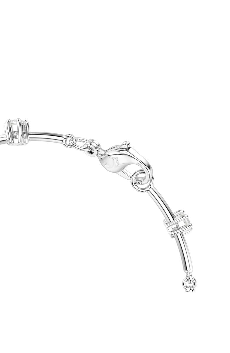 Swarovski Constella Crystal & Faux Pearl Line Bracelet, Alternate, color, White Gold