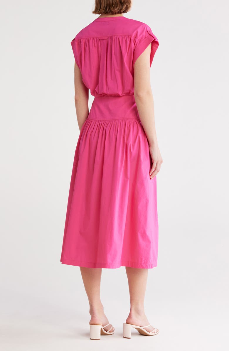 AREA STARS Cuff Button Front Dress, Alternate, color, Fuchsia
