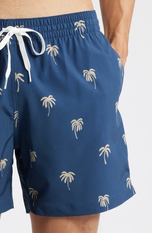 Chubbies Midnight Palms 5.5-inch Swim Trunks In Navy