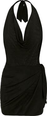 ViX Paula Hermanny Solid Tilly Cover-Up Minidress