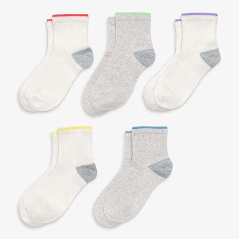 Kids Rainbow Quarter Sock 5-Pack