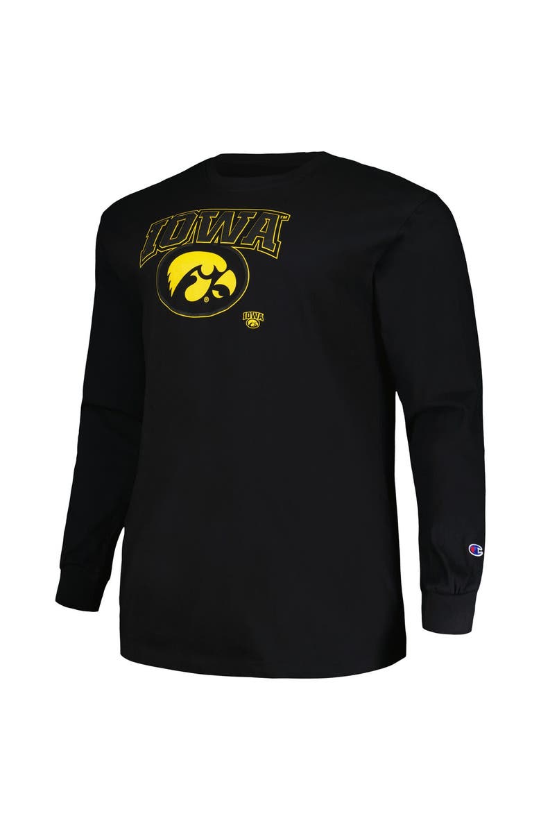 PROFILE Men's Profile Black Iowa Hawkeyes Big & Tall Pop Long Sleeve T-Shirt, Alternate, color, 