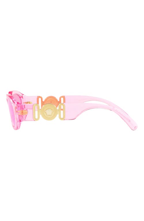 Versace Kids' 48mm Small Rectangle Sunglasses In Pink
