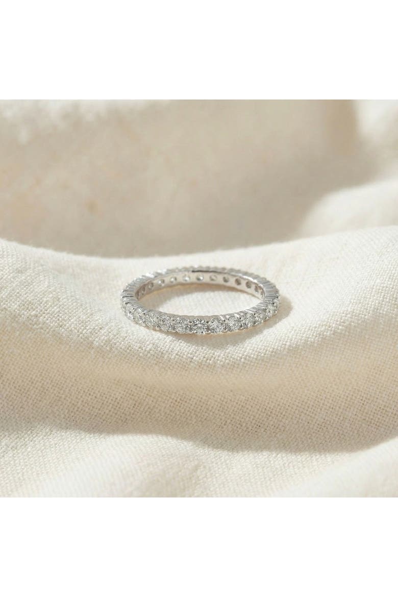 1ct Prong Lab Grown Diamond Eternity Wedding Stackable Ring 14K Gold, Alternate, color, 14k White Gold