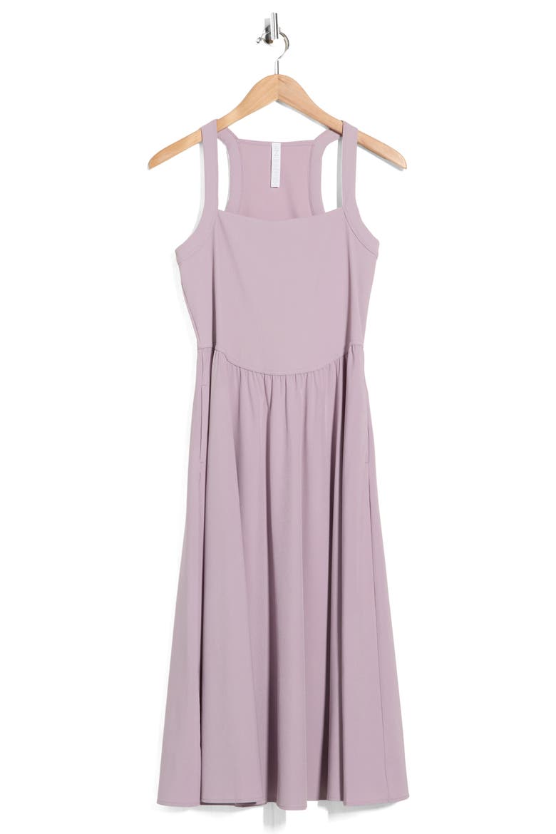 Rib Hybrid Midi Dress, Alternate, color, PURPLE FOG