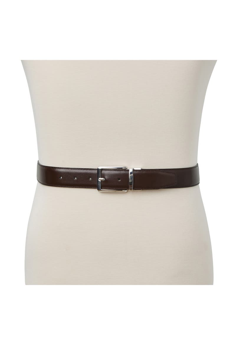 Luca Leather Belt, Alternate, color, BLACK/ DARK BROWN