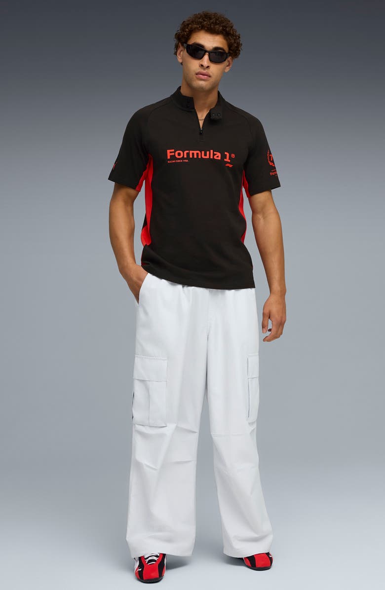 PUMA Regular Fit Formula 1<sup
®</sup
75 Years Graphic Polo, Alternate, color, Puma Black