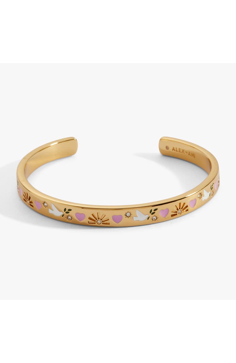 Alex and Ani 'Pray, Wait and Trust' Cuff Bracelet, Main, color, Gold