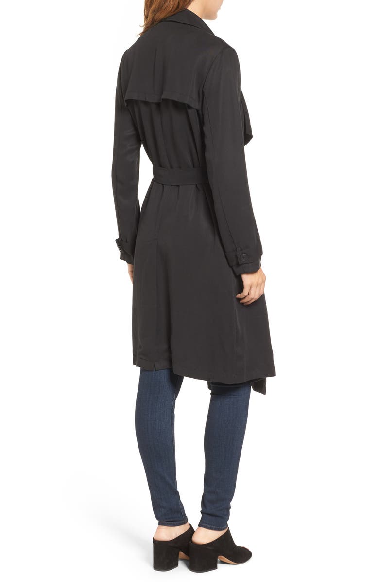 BB Dakota by Steve Madden BB Dakota Barkly Drape Front Trench Coat, Alternate, color, 