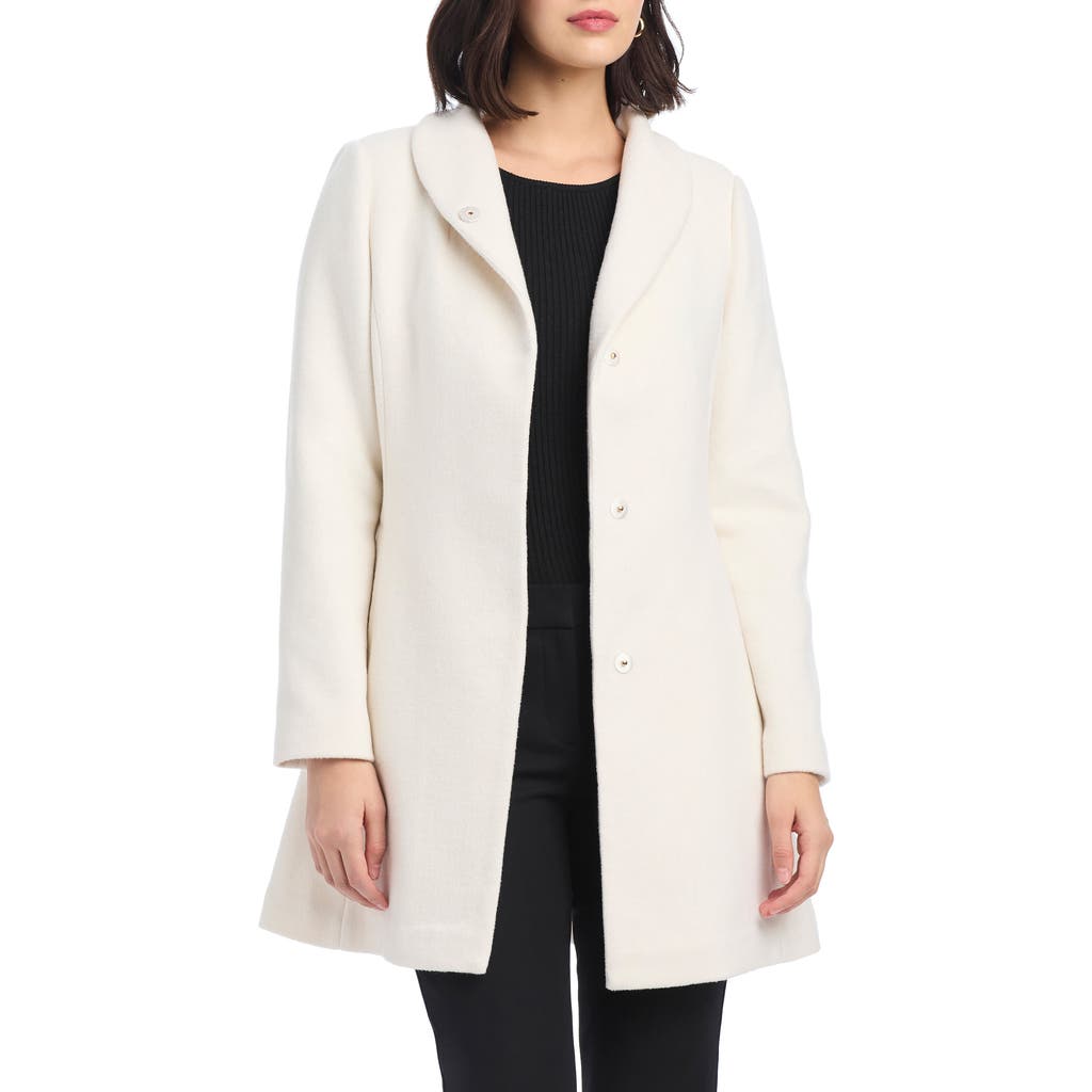 Kate Spade New York High Neck Belted Coat In Neutral