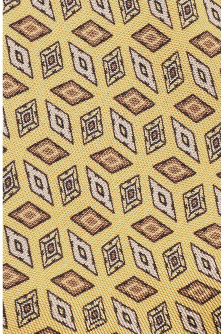 Crampton Geometric Silk Tie, Alternate, color, SUNSHINE