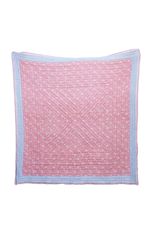 CQC LA MANA Quilt Bedding Set With 2 Shams in White, Pink  product