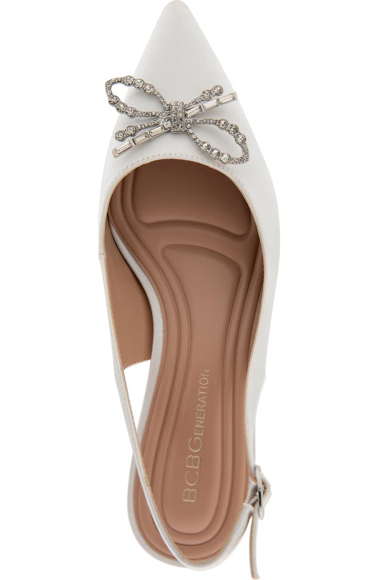 BCBGeneration Donna Slingback Pointed Toe Kitten Heel Pump, Alternate, color, Porcelain