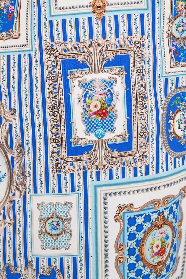 Mid Length Boardshort With Fixed Waist, Alternate, color, Ottoman Opulence