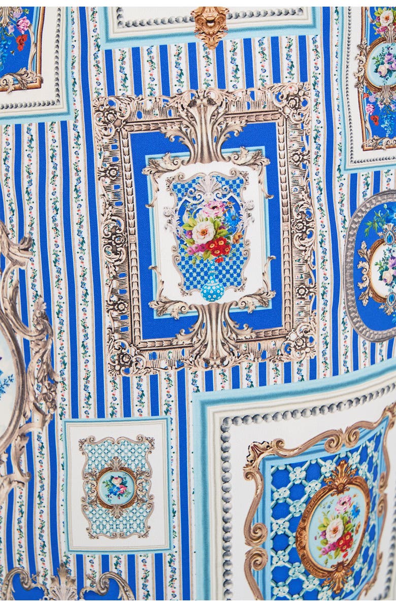 Camilla Mid Length Boardshort With Fixed Waist, Alternate, color, Ottoman Opulence