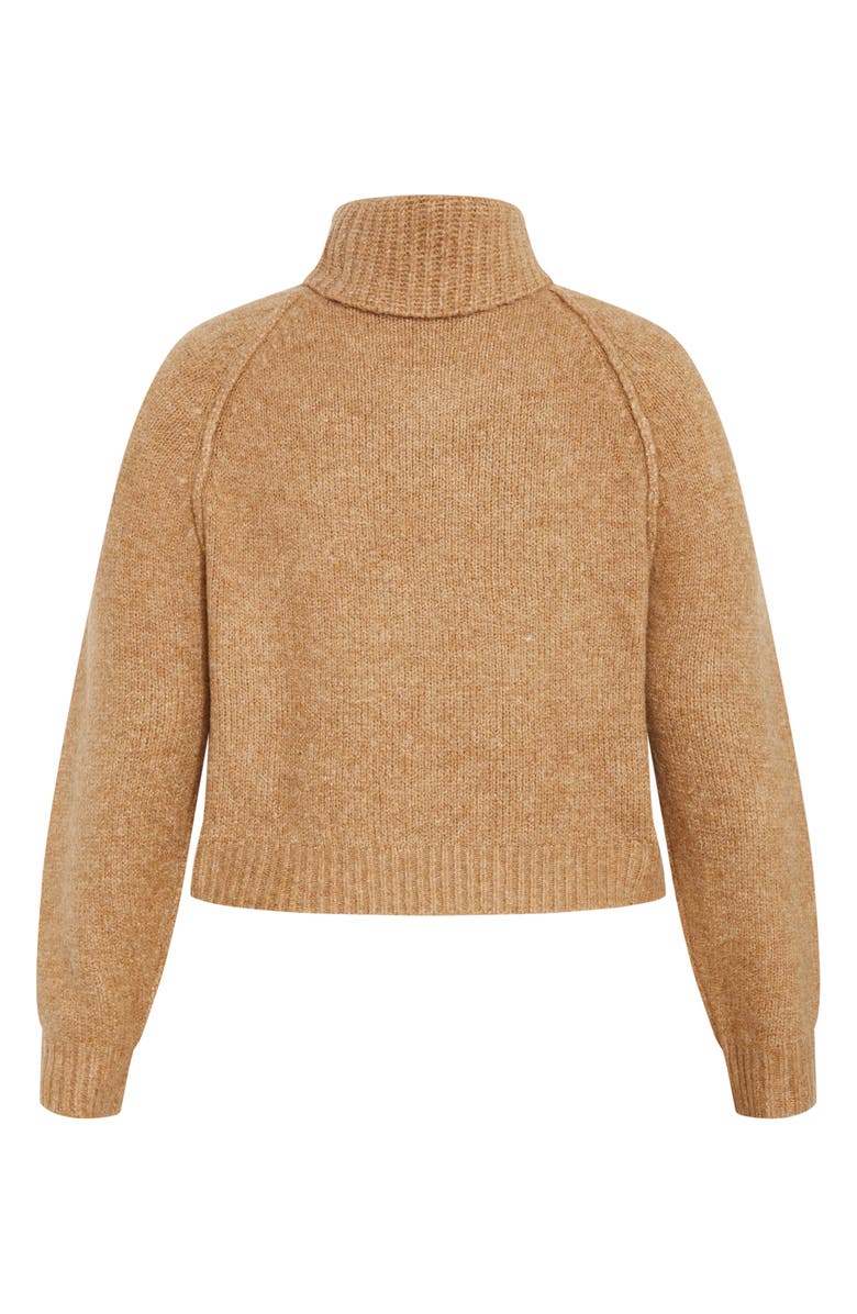 City Chic Untamed Turtleneck Sweater, Alternate, color,