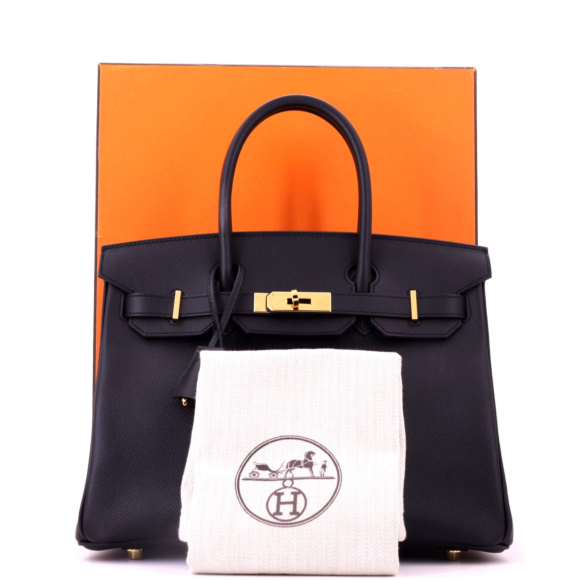 Birkin Handbag Black Epsom with Gold Hardware 30, Alternate, color, Noir