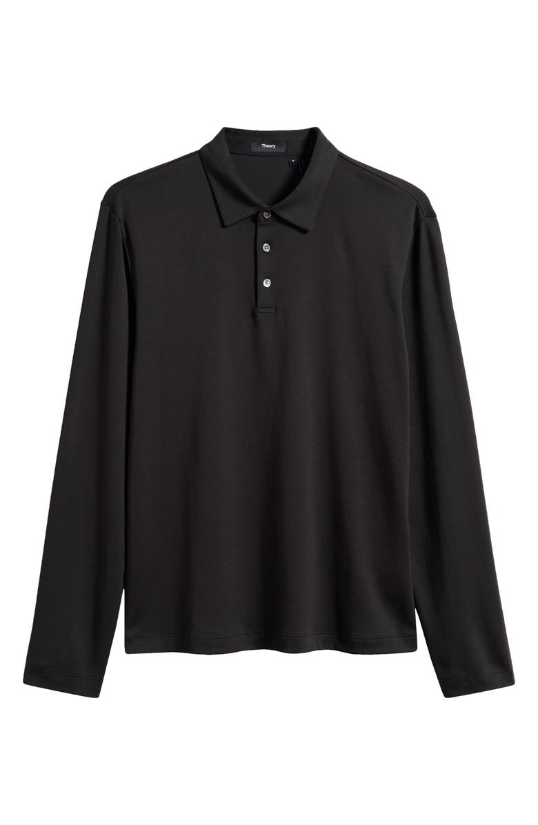 Theory Long Sleeve Cotton Polo, Alternate, color,