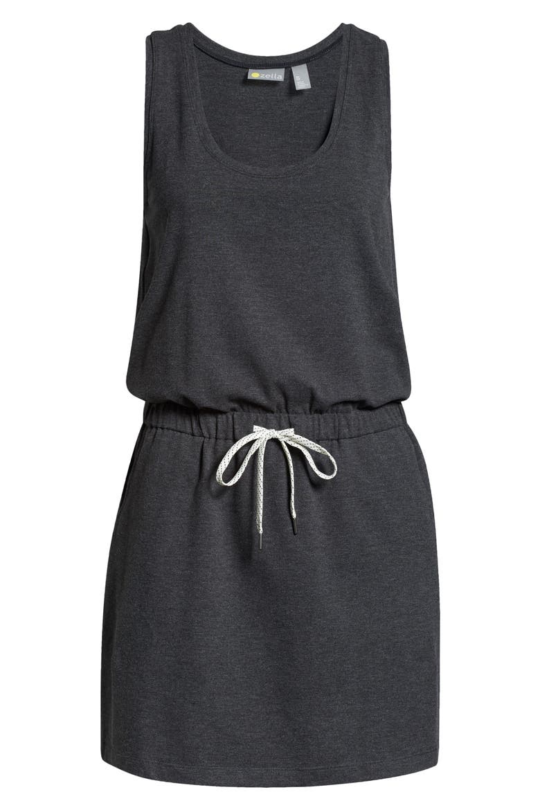 Gwen Ponte Knit Tank Dress, Alternate, color, GREY DARK HEATHER