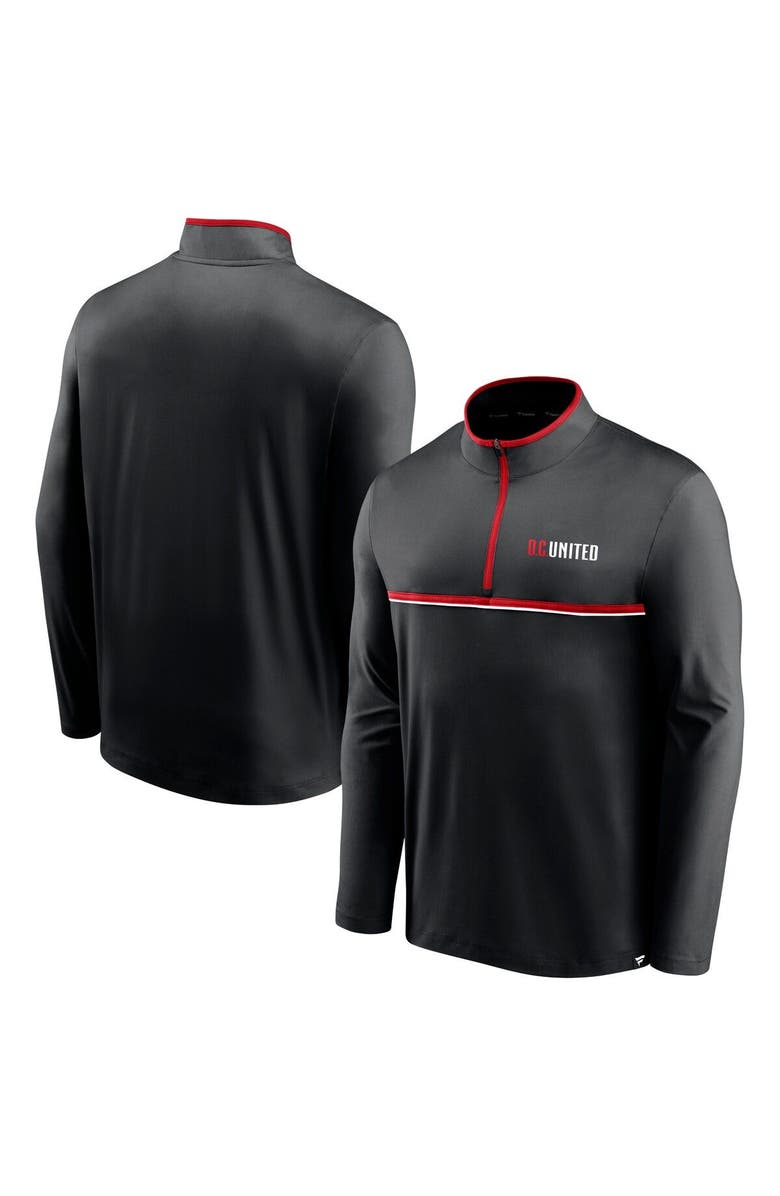 FANATICS Men's Fanatics Branded Black D.C. United Lineup Quarter-Zip Jacket, Main, color, Black