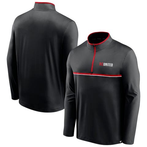Men's Fanatics Branded Black D.C. United Lineup Quarter-Zip Jacket