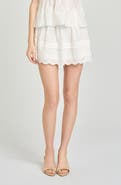 WAYF x Hannah Lovey Porter Goldie Embroidered Detail Cotton Miniskirt (Nordstrom Exclusive)