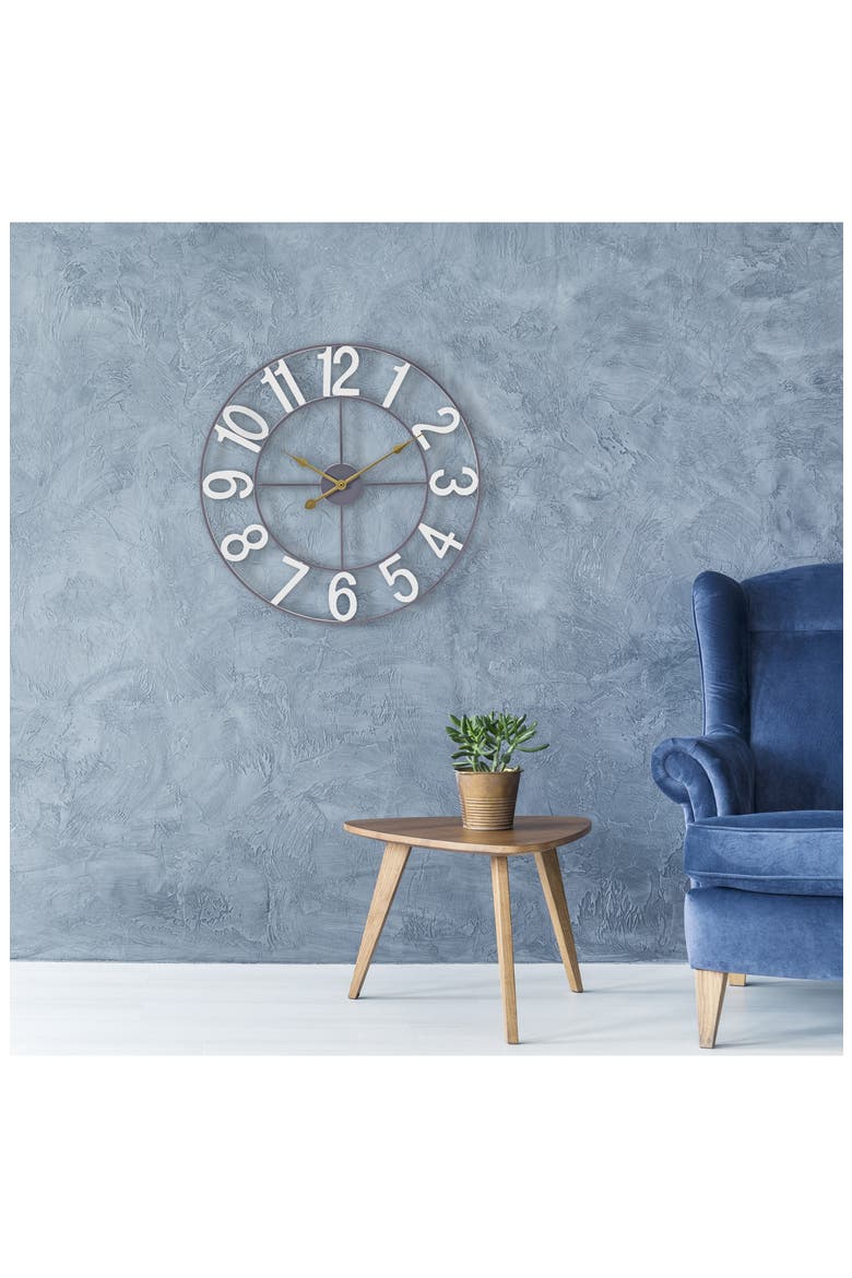16-Inch Numeral Wall Clock, Alternate, color, WHITE