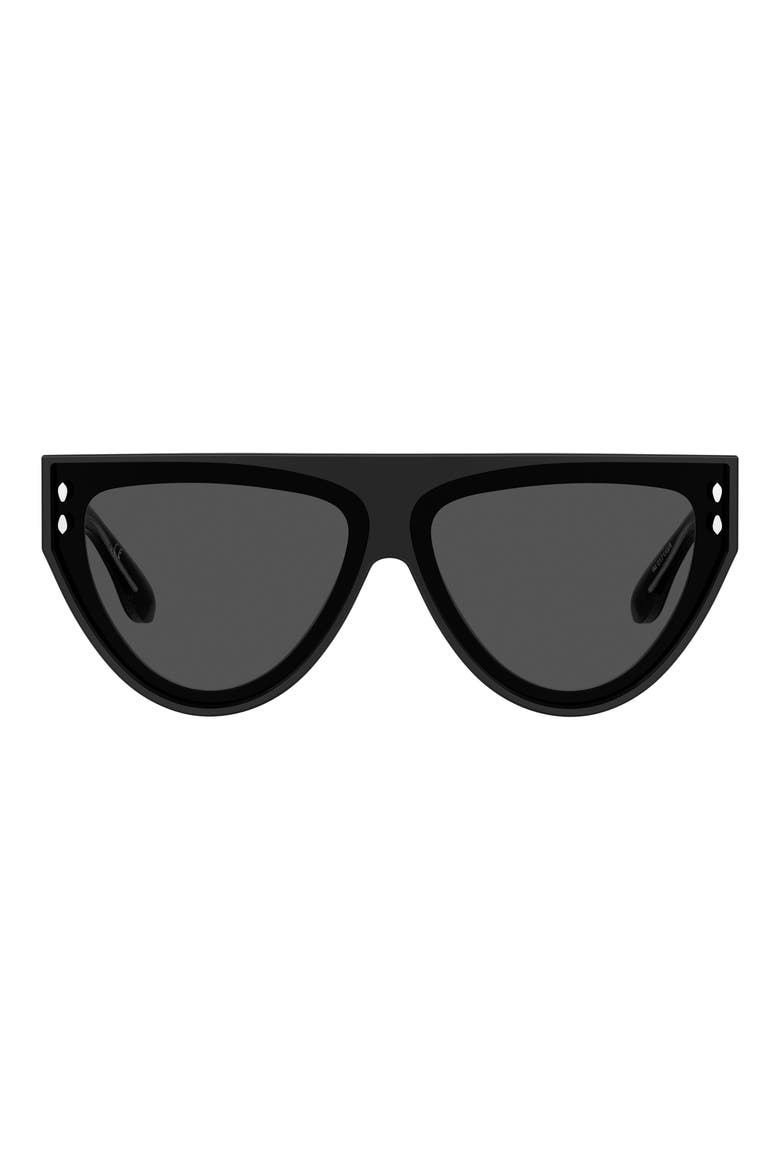 69mm Modified Cat Eye Sunglasses, Main, color, BLACK