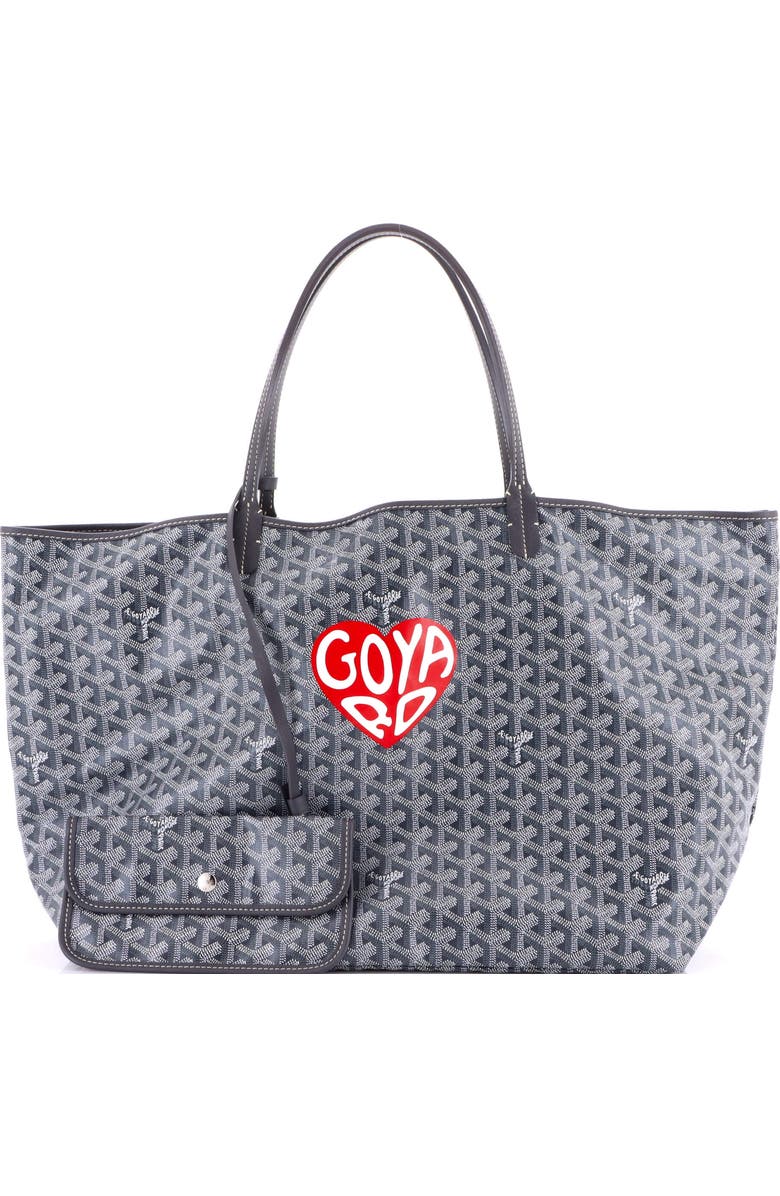 Pre-Owned Goyard Saint Louis Tote Printed Coated Canvas GM, Alternate, color, Gray