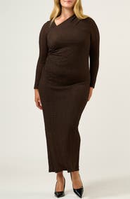 Estelle Naomi Long Sleeve Texture Knit Dress