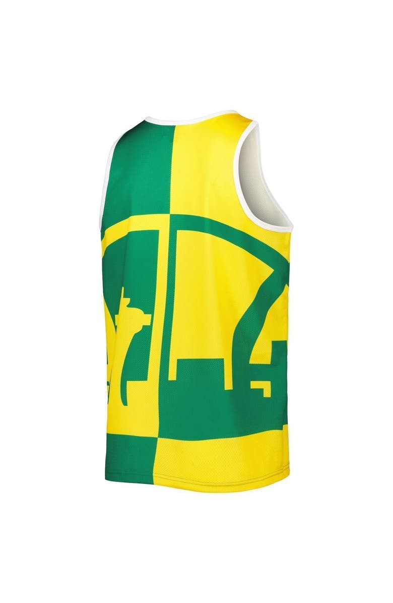 Mitchell & Ness Men's Mitchell & Ness Shawn Kemp Green/Gold Seattle SuperSonics Sublimated Player Tank Top, Alternate, color, 