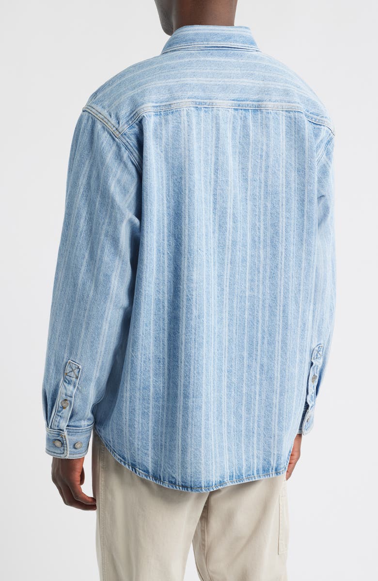 Carhartt Work In Progress Rylan Stripe Cotton Denim Button-Up Shirt Jacket, Alternate, color, Rylan Stripe Blue Stone