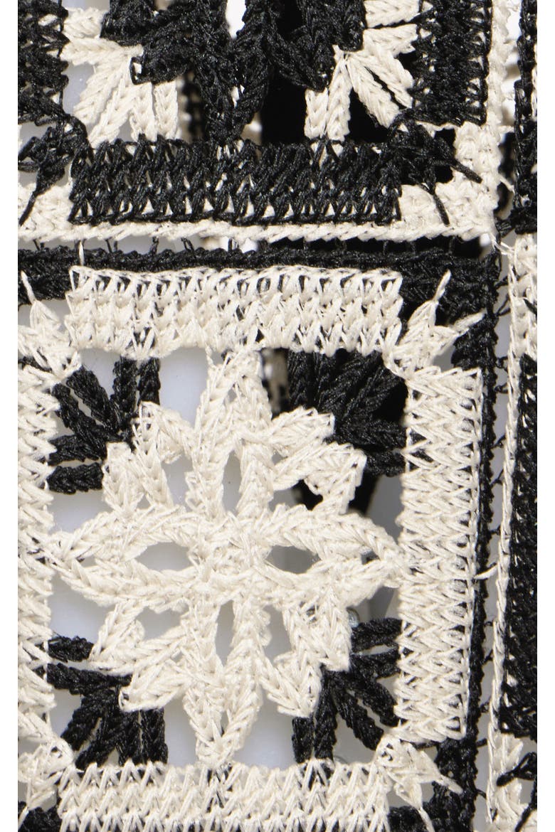 Palazzo Pants, Alternate, color, Mini Tiles Macrame' Black