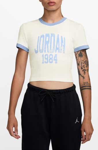 GFX Slim Fit Crop Graphic Ringer T-Shirt