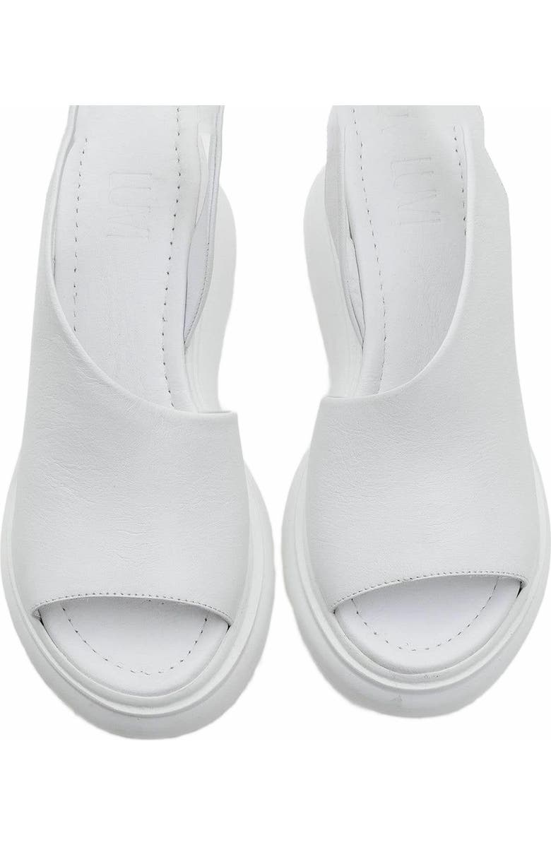 Forever & Always Shoes Agusto Leather Platform Sandal, Alternate, color, White Leather