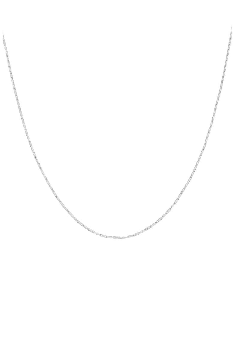 Sterling Silver 18k Gold Plated Sharon Necklace Dainty Daily Sparkle, Main, color, Silver