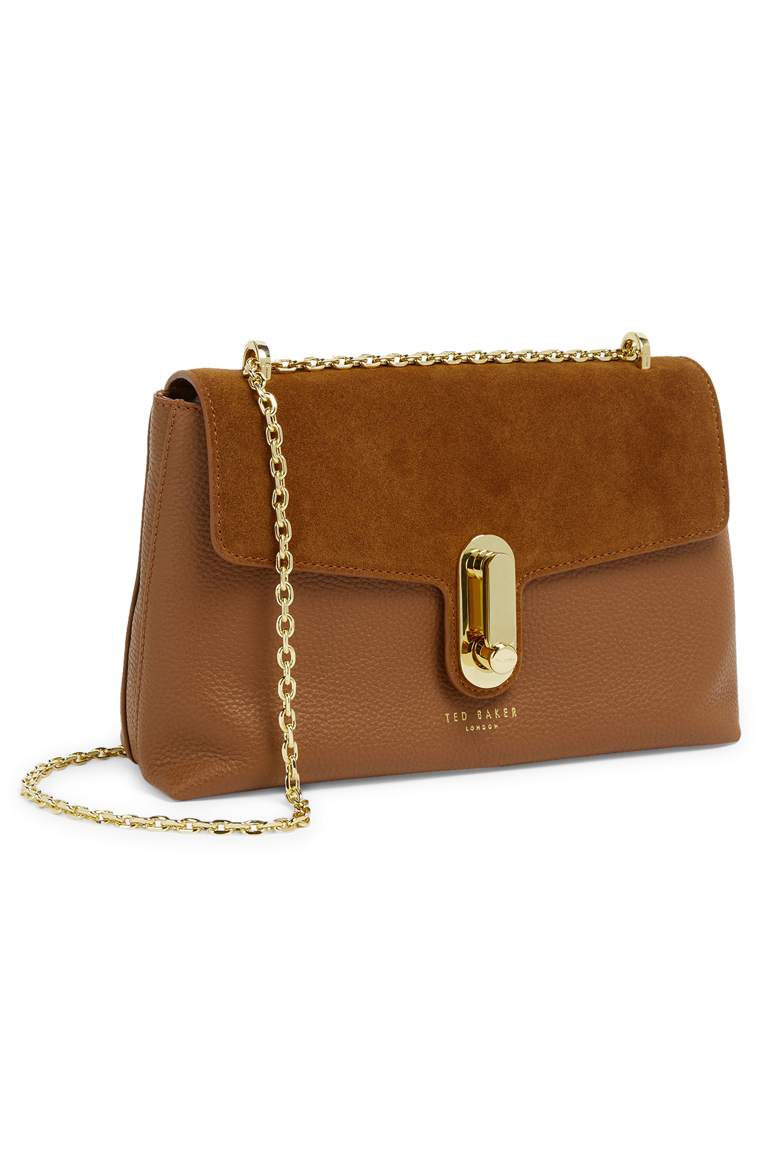 Naomina Leather Crossbody Bag, Alternate, color, BROWN