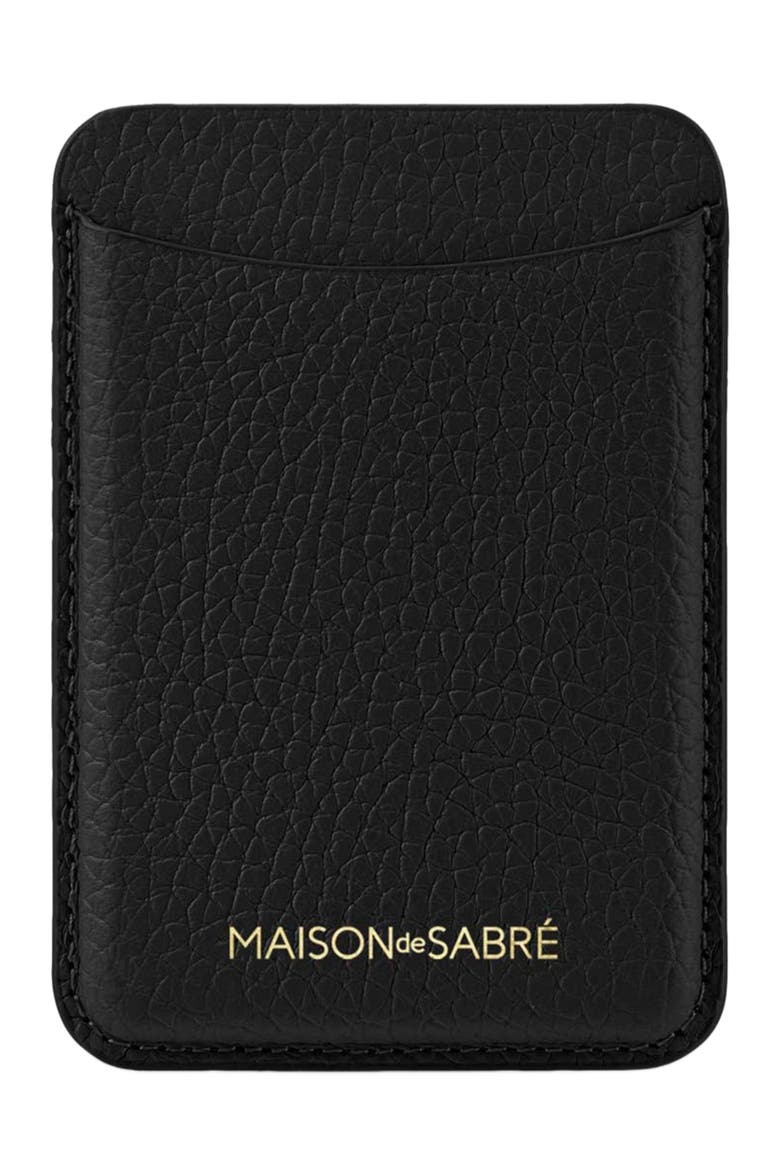 Leather MagSafe Wallet, Main, color, Black Caviar