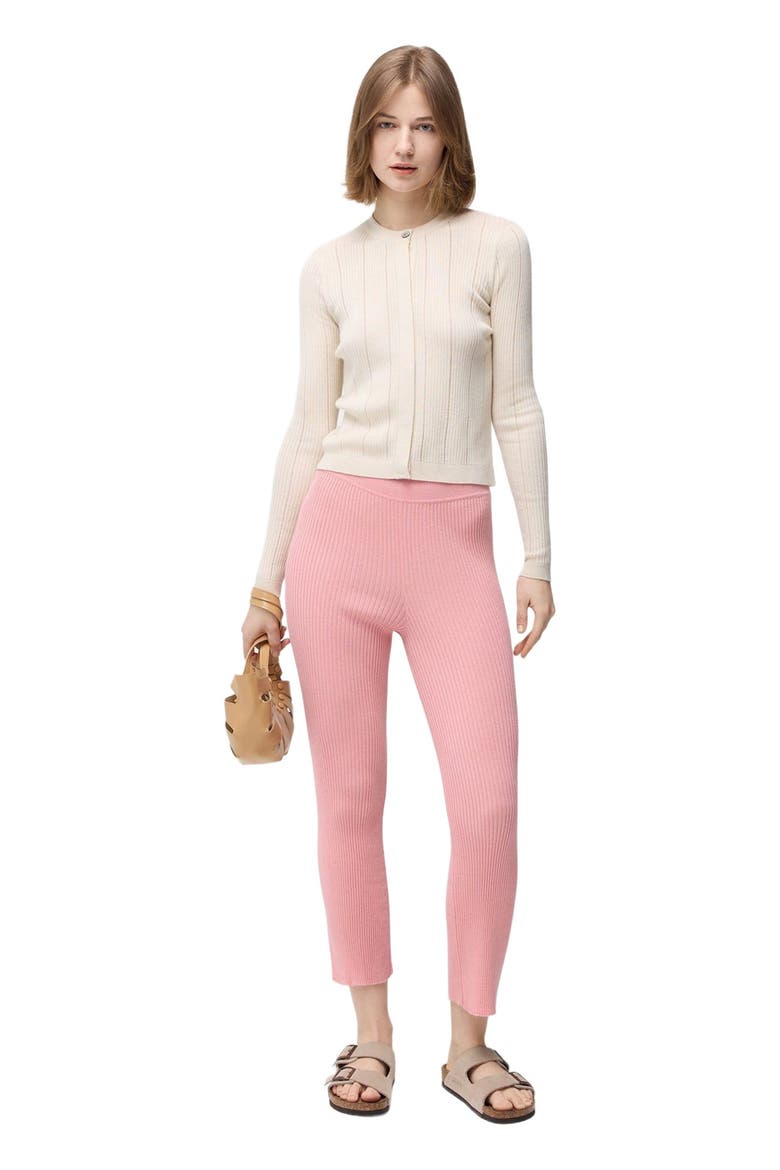 Hidden Button-Front Cashmere Silk Cardigan, Alternate, color, whisper white