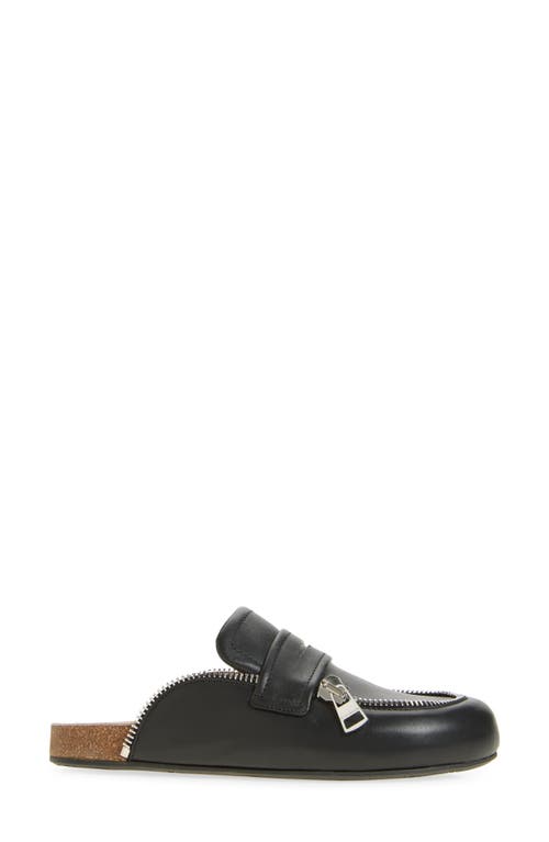 Jw Anderson Biker Loafer Slipper-mule In Black Leather In Black