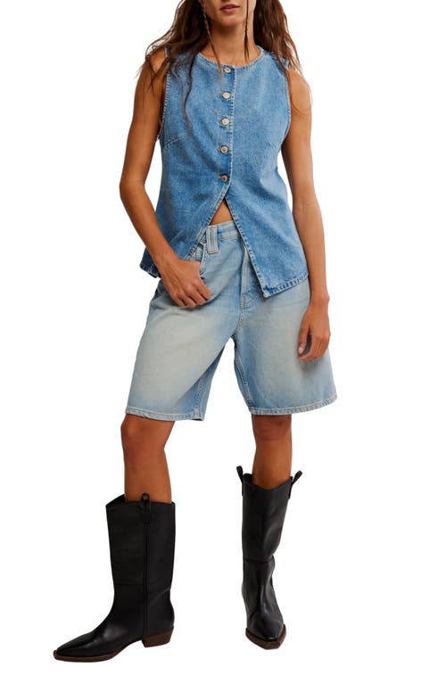 Shop Free People Aimee Denim Vest In Indigo