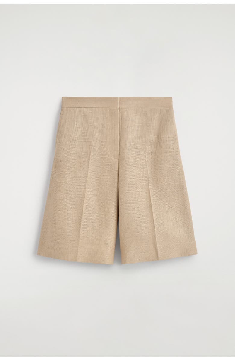 COS Longline Tailored Shorts, Alternate, color, Beige